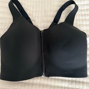Victoria's Secret Black Zip-Front Sports Bra. 34 DD